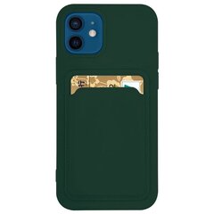 Hurtel Card Case paredzēts Samsung Galaxy A22 4G, zaļš цена и информация | Чехлы для телефонов | 220.lv