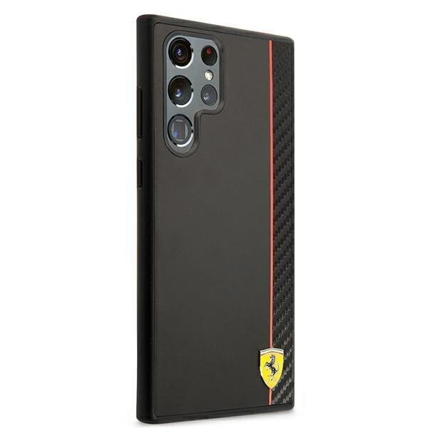 Telefona vāciņš Ferrari FESAXHCS22LBK S22 Ultra S908 цена и информация | Telefonu vāciņi, maciņi | 220.lv