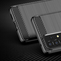 Hurtel Carbon Case paredzēts Samsung Galaxy A53 5G, melns cena un informācija | Telefonu vāciņi, maciņi | 220.lv