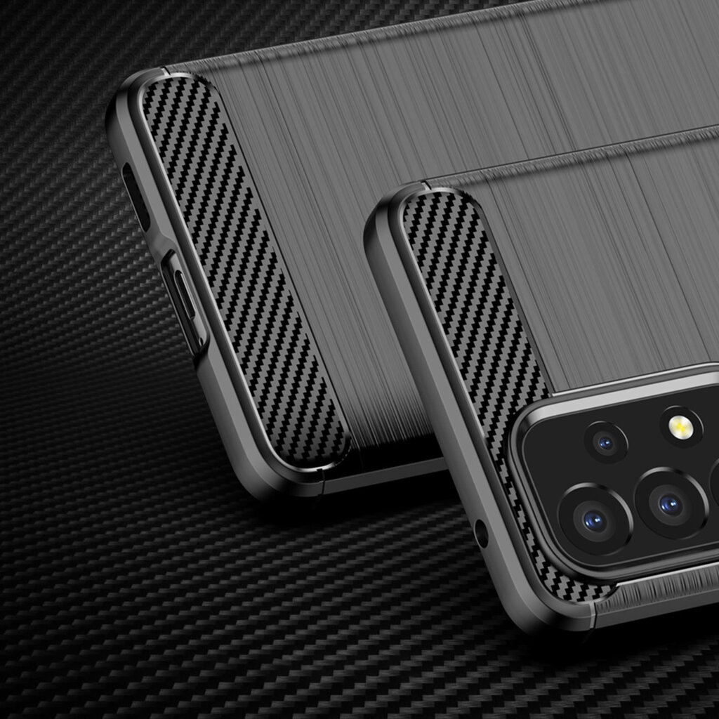 Hurtel Carbon Case paredzēts Samsung Galaxy A53 5G, melns цена и информация | Telefonu vāciņi, maciņi | 220.lv