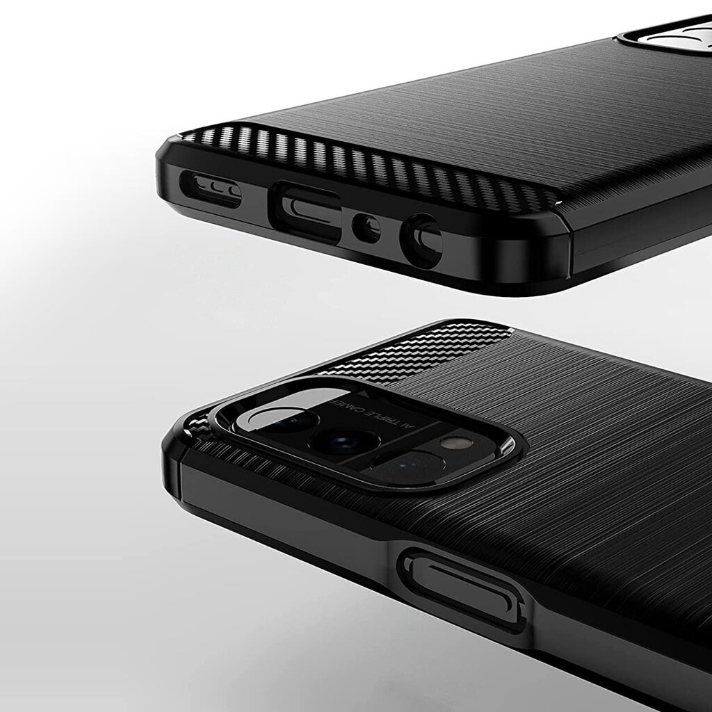 Hurtel Carbon Case paredzēts OnePlus Nord N200 5G, melns cena un informācija | Telefonu vāciņi, maciņi | 220.lv