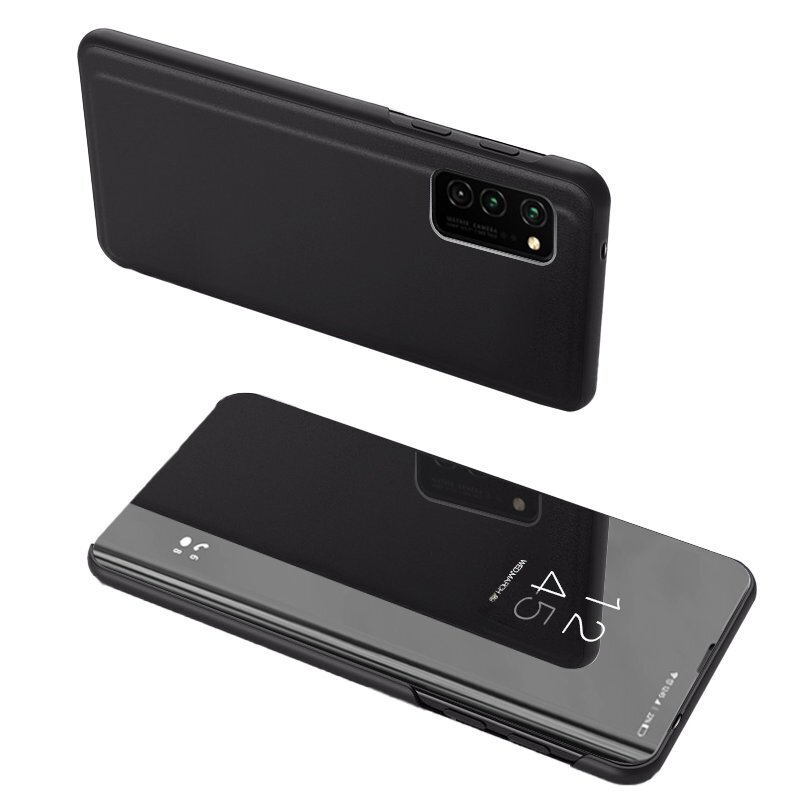 Hurtel Clear View Case paredzēts Samsung Galaxy A52s 5G / A52 5G / A52 4G, melns cena un informācija | Telefonu vāciņi, maciņi | 220.lv