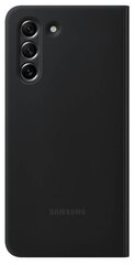 EF-ZG990CBE Samsung Clear View Cover for Galaxy S21 FE Dark Gray cena un informācija | Telefonu vāciņi, maciņi | 220.lv