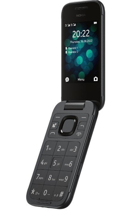 Nokia 2660 Flip 4G 1GF011GPA1A01 Black цена и информация | Mobilie telefoni | 220.lv