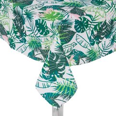 Декоративная скатерть My Home Tropical, бело-зеленая, 160 x 280 см цена и информация | Скатерти, салфетки | 220.lv