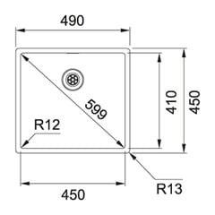 Мойка FRANKE BOX, BXX 210/110-45, вставной клапан цена и информация | Раковины на кухню | 220.lv