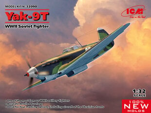 Līmējošais modelis ICM 32090 WWII fighter Yak-9T 1/32 cena un informācija | Līmējamie modeļi | 220.lv