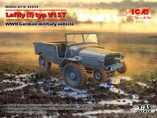 Līmējošais modelis ICM 35573 WWII German military vehicle Laffly (f) typ V15T 1/35 цена и информация | Склеиваемые модели | 220.lv