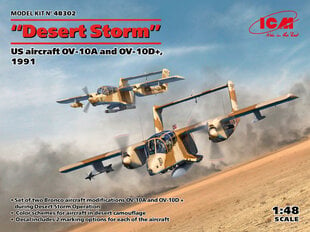Līmējošais modelis ICM 48302 Desert Storm - US aircraft OV-10A and OV-10D+, 1991 1/48 цена и информация | Склеиваемые модели | 220.lv