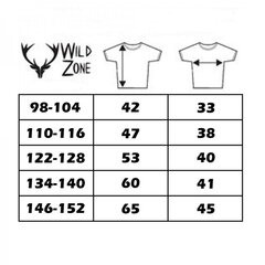 Bērnu T-krekls ar samu Wildzone цена и информация | Рубашки для мальчиков | 220.lv