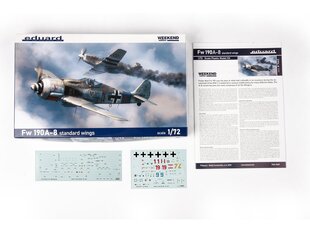 Сборная модель Eduard - Fw 190A-8 standard wings Weekend edition, 1/72, 7463 цена и информация | Конструкторы и кубики | 220.lv