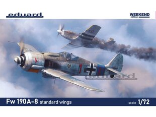 Сборная модель Eduard - Fw 190A-8 standard wings Weekend edition, 1/72, 7463 цена и информация | Конструкторы и кубики | 220.lv