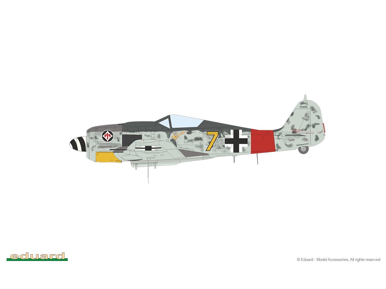 Eduard - Fw 190A-8 standard wings Weekend edition, 1/72, 7463 cena un informācija | Konstruktori | 220.lv