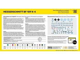 Сборная модель Heller - Messerschmitt Bf 109 K-4 подарочный набор, 1/72, 56229 цена и информация | Kонструкторы | 220.lv