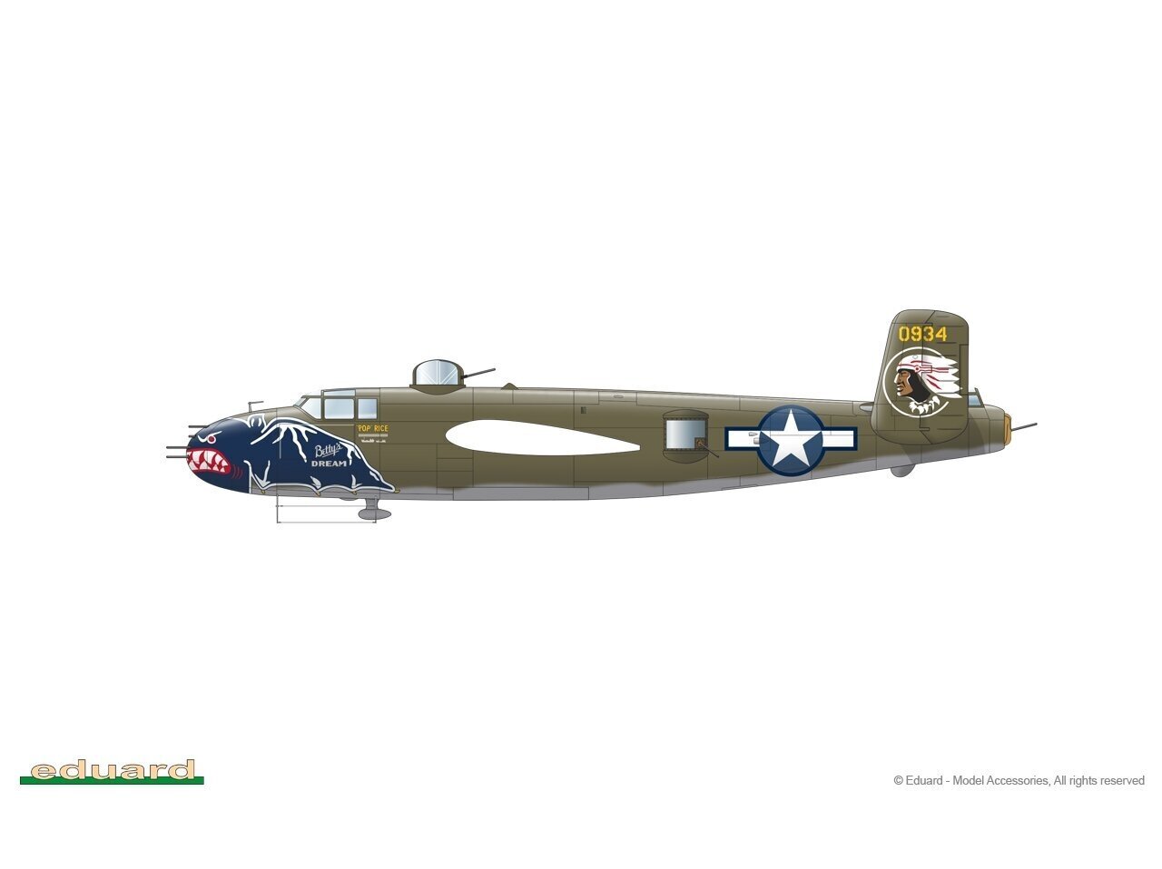 Eduard - GUNN's BUNNY Limited Edition (North American B-25 Mitchell), 1/72, 2139 cena un informācija | Konstruktori | 220.lv