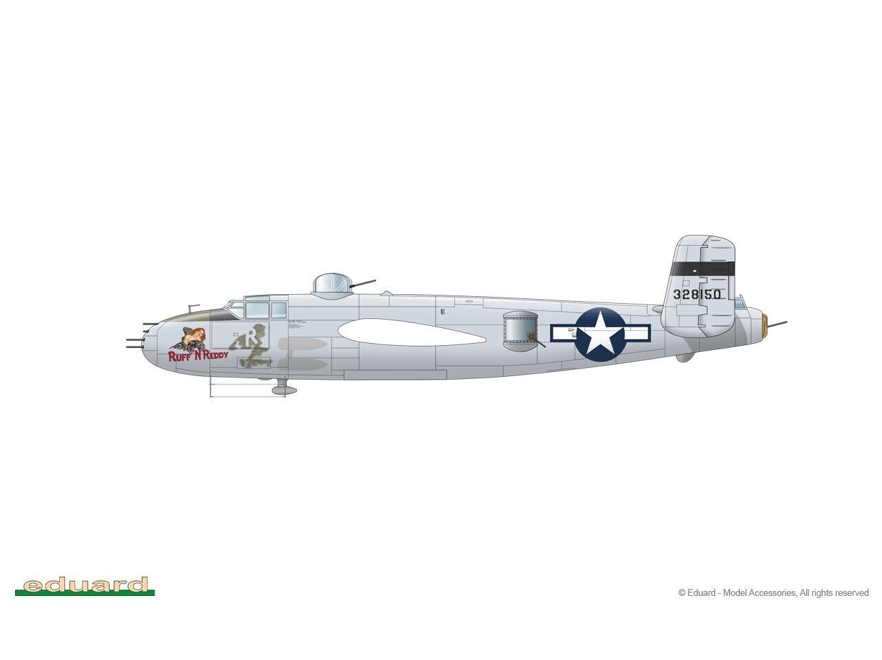 Eduard - GUNN's BUNNY Limited Edition (North American B-25 Mitchell), 1/72, 2139 cena un informācija | Konstruktori | 220.lv