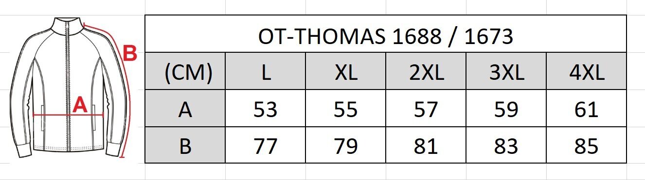 Džemperis vīriešiem ar rāvējslēdzēju Ot-thomas 1673, zils цена и информация | Vīriešu džemperi | 220.lv