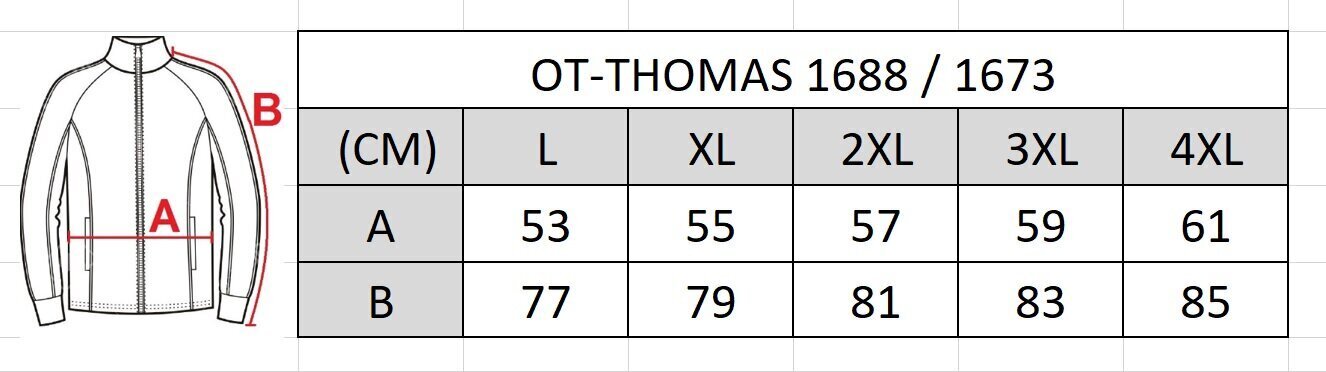 Džemperis vīriešiem ar rāvējslēdzēju Ot-thomas 1688, zils cena un informācija | Vīriešu džemperi | 220.lv