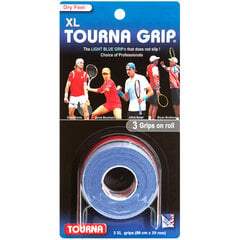 Обмотки для теннисной ракетки TOURNA GRIP XL, 3 шт., Синие (TG-1-XL) цена и информация | Товары для большого тенниса | 220.lv