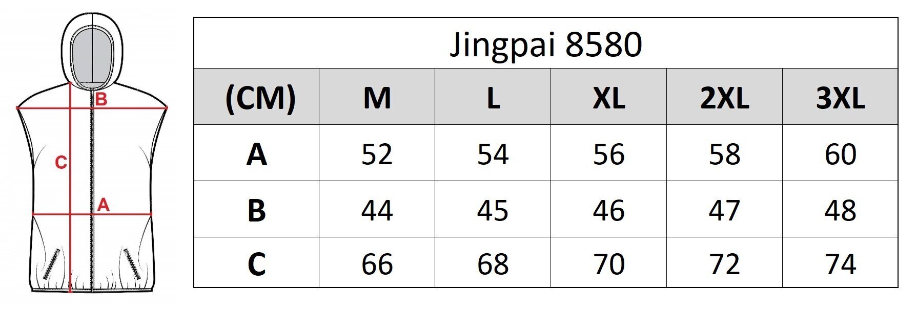 Vīriešu veste Jingpai, 8580, melna cena un informācija | Vīriešu vestes | 220.lv