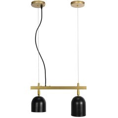 Piekaramā lampa Gerda 2, Black/Gold цена и информация | Люстры | 220.lv