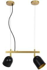 Piekaramā lampa Gerda 2, Black/Gold цена и информация | Люстры | 220.lv