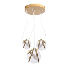 Piekaramā lampa Kalinda 3, Gold/Transparent цена и информация | Люстры | 220.lv