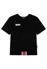 T-krekls melns ar svītrām zēniem Gulliver цена и информация | Рубашки для мальчиков | 220.lv