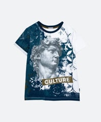 T-krekls balts ar apdruku zēniem Gulliver цена и информация | Рубашки для мальчиков | 220.lv