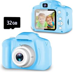 Fotokamera bērnam ar atmiņas karti 8 GB, 5 spēles, gaiši zila krāsa cena un informācija | Attīstošās rotaļlietas | 220.lv