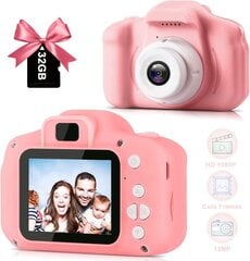 Fotokamera bērnam ar atmiņas karti 8 GB, 5 spēles, rozā krāsa cena un informācija | Attīstošās rotaļlietas | 220.lv