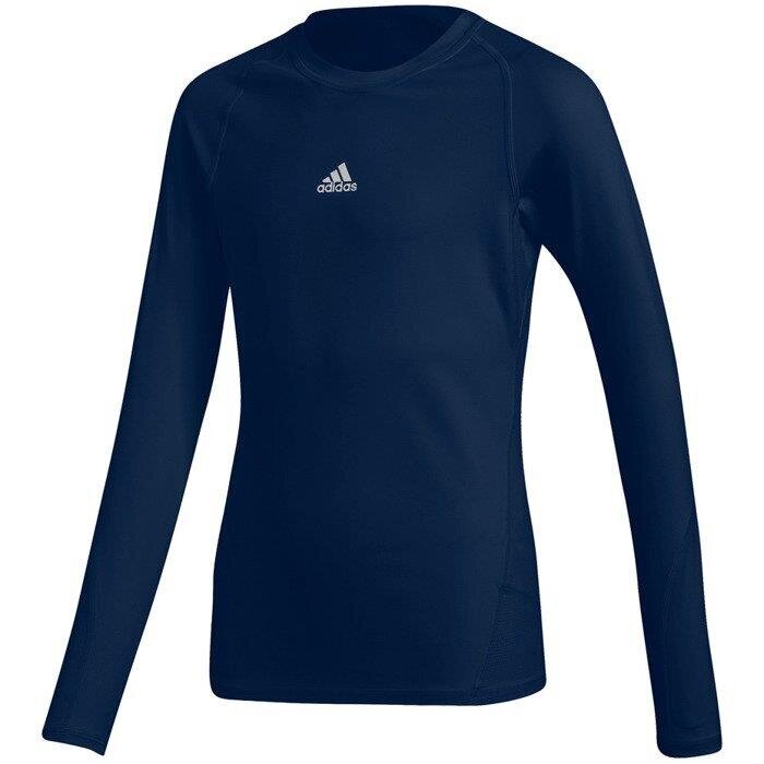 Bērnu T-krekls Adidas Alphaskin Sport LS Tee JUNIOR CW7322, tumši zils cena un informācija | Futbola formas un citas preces | 220.lv