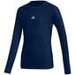 Bērnu T-krekls Adidas Alphaskin Sport LS Tee JUNIOR CW7322, tumši zils цена и информация | Futbola formas un citas preces | 220.lv