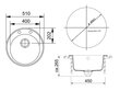 Granīta izlietne FRANKE RONDA ROG 610-41, Balta cena un informācija | Virtuves izlietnes | 220.lv