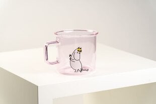 Стеклянная чаша Muurla Moomin 3,5 л, розовая цена и информация | Стаканы, фужеры, кувшины | 220.lv