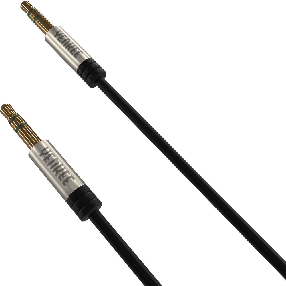 YENKEE YCA 201 BSR, Audio AUX, 2x3.5mm stereo (male to male), 1m cena un informācija | Kabeļi un vadi | 220.lv