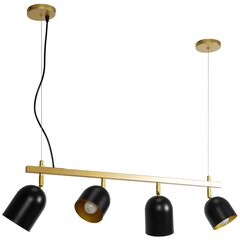 Piekaramā lampa Gerda 4, Black/Gold cena un informācija | Lustras | 220.lv