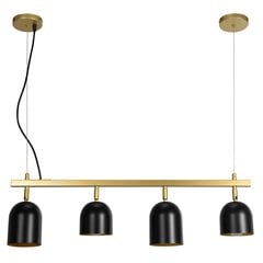 Piekaramā lampa Gerda 4, Black/Gold цена и информация | Люстры | 220.lv