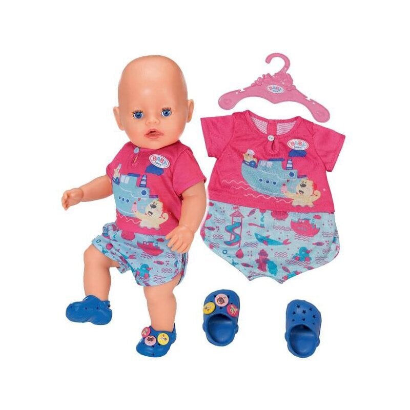 Pidžama un kurpes lellei Baby Born , 43 cm lellei цена и информация | Rotaļlietas meitenēm | 220.lv