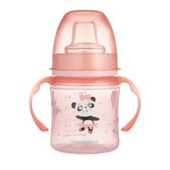Bērnu krūzīte ar rokturiem Canpol Babies EasyStart 35/207, 120 ml, rozā cena un informācija | Bērnu pudelītes un to aksesuāri | 220.lv