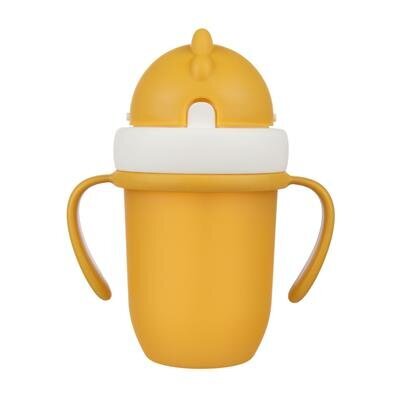 Kauss ar salokāmu silikona cauruli Canpol Babies, 56/522, dzeltens cena un informācija | Bērnu pudelītes un to aksesuāri | 220.lv