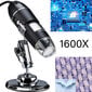 Digitālais mikroskops 1600x cena un informācija | Teleskopi un mikroskopi | 220.lv
