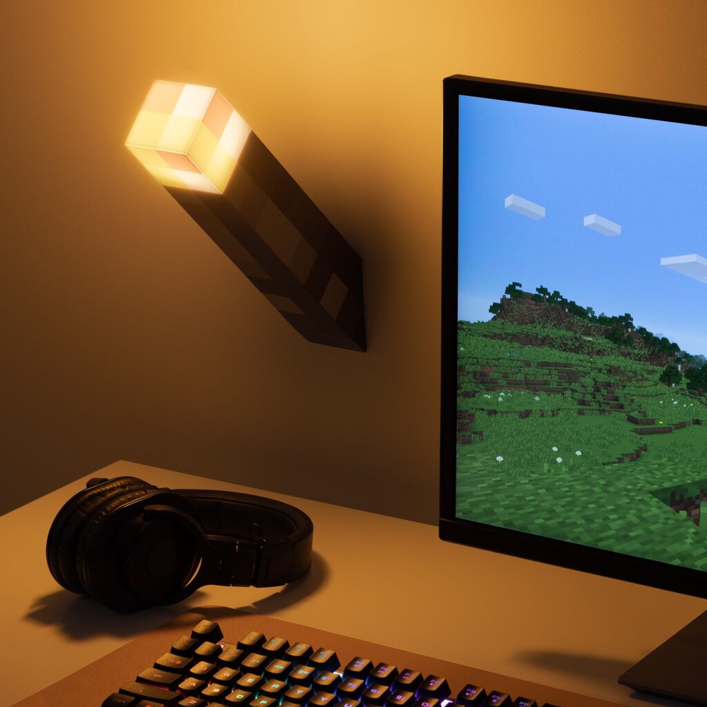 Minecraft Torch Lamp cena un informācija | Datorspēļu suvenīri | 220.lv