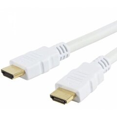 Techly Monitor cable HDMI-HDMI M/M 1.4 Ethernet 3D 4K, 5m, white cena un informācija | Kabeļi un vadi | 220.lv