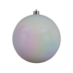 Елочный шар 022419, 20 см, белый цена и информация | Елочные игрушки | 220.lv