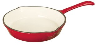 Чугунная сковорода, 25.5 см (красная) цена и информация | Cковородки | 220.lv