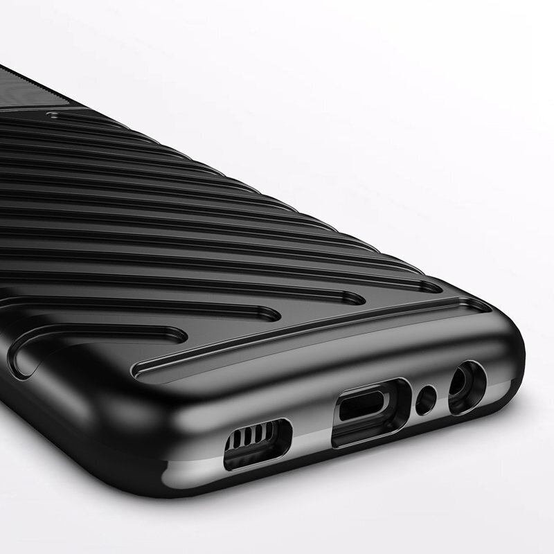 Thunder Case Flexible Tough Rugged Cover TPU Case, paredzēts Samsung Galaxy A03s, melns цена и информация | Telefonu vāciņi, maciņi | 220.lv