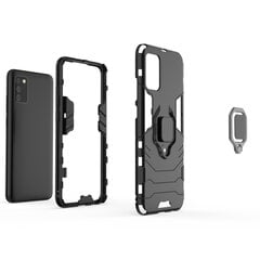 Ring Armor tough hybrid case cover + magnetic holder, paredzēts Samsung Galaxy A03s, melns cena un informācija | Telefonu vāciņi, maciņi | 220.lv