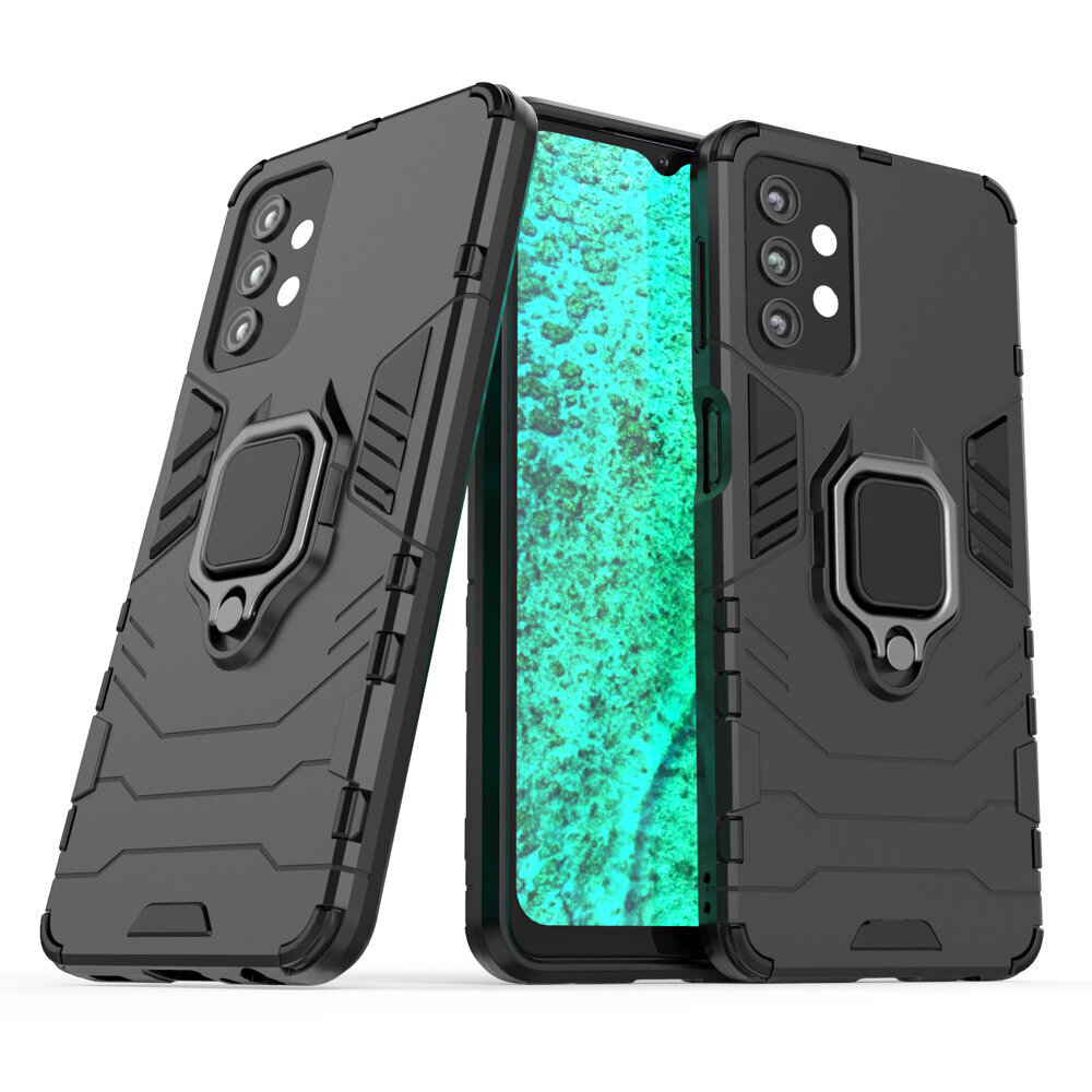 Ring Armor tough hybrid case cover + magnetic holder, paredzēts Samsung Galaxy A13 5G, melns cena un informācija | Telefonu vāciņi, maciņi | 220.lv