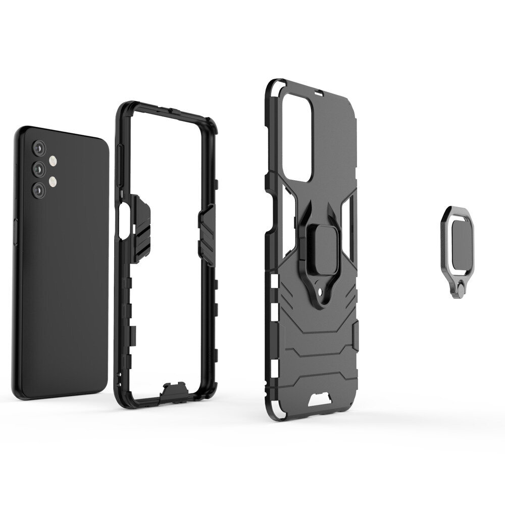 Ring Armor tough hybrid case cover + magnetic holder, paredzēts Samsung Galaxy A13 5G, melns cena un informācija | Telefonu vāciņi, maciņi | 220.lv